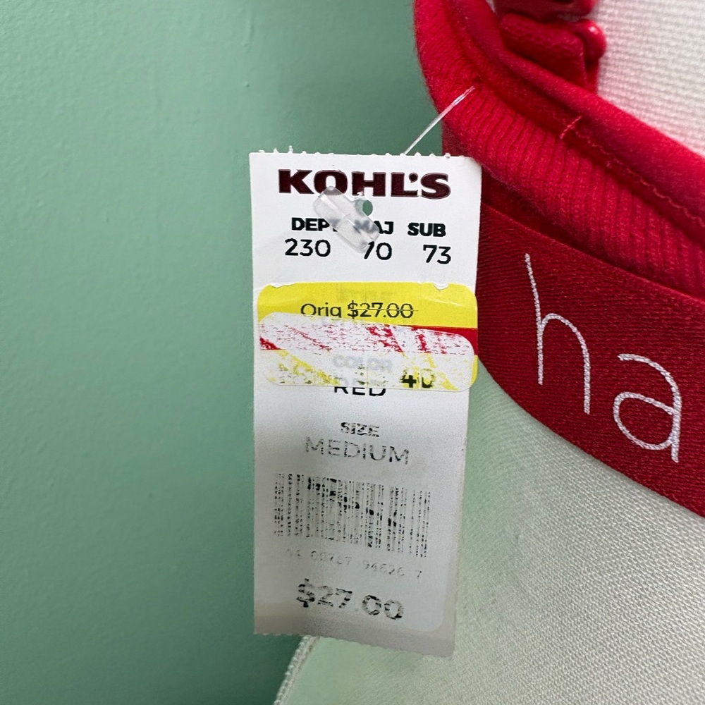 Kohl's Red Seamless Logo Elastic Bralette - Picture 3 of 5
